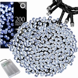 Karácsonyi LED-es fényfüzér, 200 LED, 20 m, hideg fehér