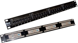 UTP patch panel, kat. 5e, 24 port, LSA, 1U