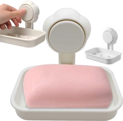 Falra szerelhető fürdőszobai szappantartó tapadókoronggal