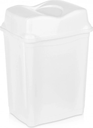 Műanyag billenő fedelű szemetes 28 l, fehér