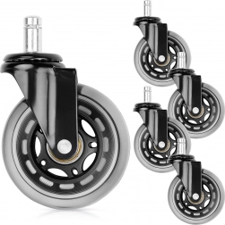 Gumikerekek irodai székhez 75 mm, 11 mm csap, 5 db