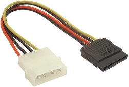 Molex–SATA tápkábel, 0,15 m