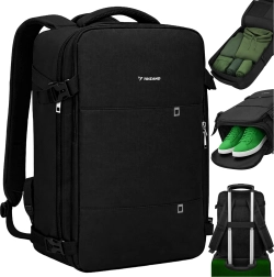 Trizand turista hátizsák repülőre USB-porttal, fekete 40 × 20 × 25 cm