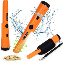 Vízálló kézi pinpointer fémkereső LED lámpával és tokkal