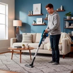 3 az 1-ben pálcás porszívó, 600 W, kábellel és ciklonos szűréssel