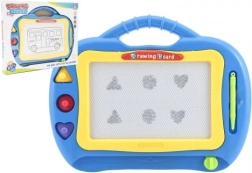 Mágneses rajztábla gyerekeknek, műanyag, 2 szín