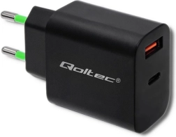 Hálózati töltő 18W USB C típusú PD és USB QC 3.0 fekete