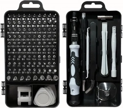 115 az 1-ben precíziós csavarhúzó készlet mágneses bitekkel és tartozékokkal