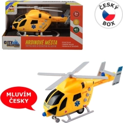MaDe tehetetlenségi meghajtású mentőhelikopter fénnyel és hanggal, 20 cm