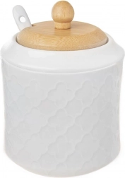 Porcelán cukortartó kanállal WHITELINE 350 ml
