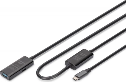 Aktív USB-C - USB-A hosszabbító kábel 10m, USB 3.2 Gen1 5Gbps