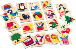 Bino fából készült képes jelölők óvodáknak