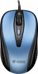 Optikai USB egér Yenkee 4 gombbal, szimmetrikus, kék