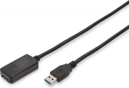 Aktív USB 3.0 hosszabbító kábel Typ A/A fekete 5m