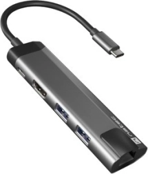 Többportos USB-C hub Natec Fowler Go HDMI-vel, USB 3.0-val és Ethernettel