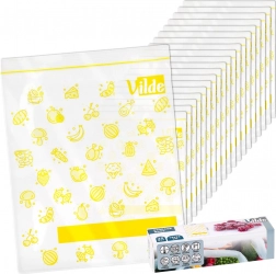 Élelmiszeres zipzáras tasakok 18 × 23 cm, 20 db