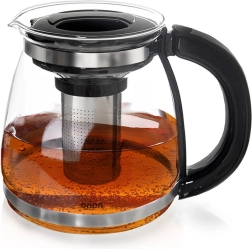 Üveg teáskanna rozsdamentes acél szűrővel, 1,73 l