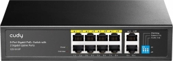 Gigabites PoE+ switch 8× RJ45-tel és 2× gigabites uplinkkel, 120 W