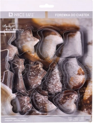 Karácsonyi süti-kiszúrók – 10 darabos készlet.