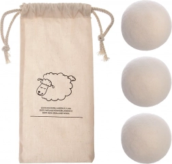 Gyapjú szárítógolyók szárítógépbe, 7 cm, 3 db