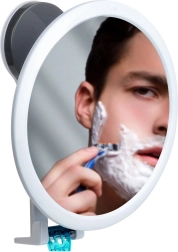 Kozmetikai tükör tapadókoronggal és kampóval, 17 cm