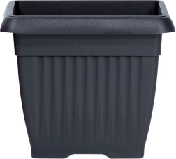 Terra szögletes virágcserép 24 cm, antracit
