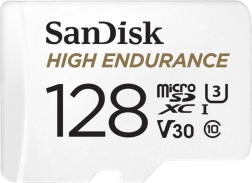 SanDisk High Endurance 128 GB MicroSD kártya megfigyeléshez és fedélzeti kamerákhoz