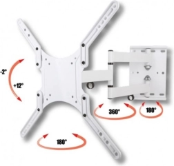 Állítható fehér fali konzol LCD/LED 23-55 hüvelykes készülékekhez