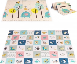 Kétoldalas hab játék szőnyeg 200 × 150 cm ábécével és magasságmérővel – ECOTOYS