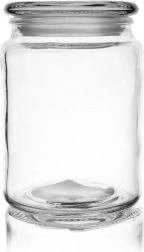 750 ml-es üveg élelmiszertartó fedővel