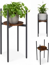 ModernHome loft virágtartó állvány fém vázzal és faforgácslap polccal
