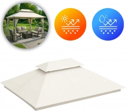 Kerti pavilon csere tető 3x4 m vízálló szellőzőnyílással MultiGarden