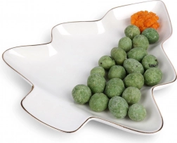 Karácsonyfa alakú porcelántányér 20 × 16,5 cm