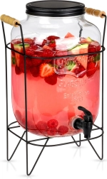 Üveg italadagoló csappal és állvánnyal, 8 l