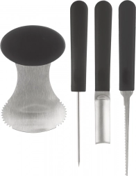 Tökszobrász és gyümölcsfaragó szerszámkészlet, 4 db