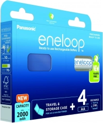 Eneloop AA 2000 mAh akkumulátorok – 4 db-os készlet tokkal