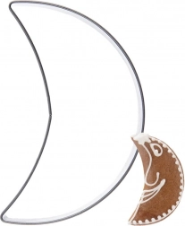 Rozsdamentes acél hold alakú kiszúró 6 cm