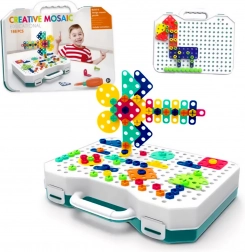 kreatív építőkészlet bőröndben, 188 darab