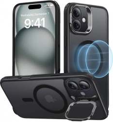 ESR Classic Hybrid HaloLock védőtok beépített állvánnyal iPhone 16-hoz, fekete