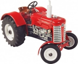 Fém Zetor 50 Super traktor felhúzós 1:25, piros