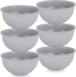Műanyag tálkák Sandy 13 cm, 500 ml, szürke, 6 darabos készlet