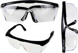 Védőszemüveg állítható szárakkal, fekete