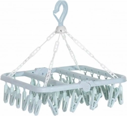 Ruhaszárító 32 csipesszel – kék