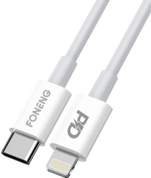 USB‑C – Lightning kábel FONENG X31 2 m 3 A 20 W fehér