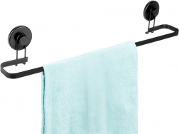 Fekete fém, 60 cm-es törölközőtartó tapadókorongokkal