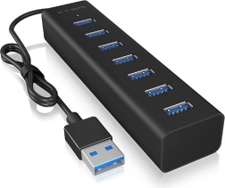 Icy Box 7 portos USB 3.0 hub hálózati tápegységgel