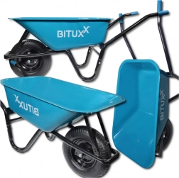 BITUXX kerti és építőipari talicska, 100 l, 250 kg teherbírás, csapágyas kerekű