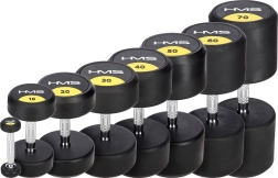 Gumírozott egykezes súlyzó HMS HG Pro 10 kg