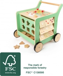 Fa járóka és motoros kocka Small Foot gyerekeknek