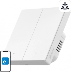 Sonoff M5 Matter okos fali kapcsoló, 2 csatornás, 86 mm, fehér